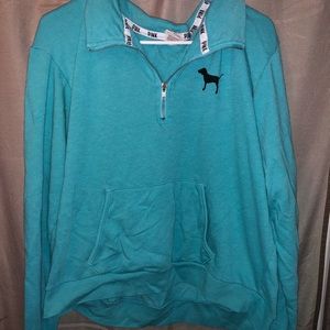 vs PINK quarter zip blue